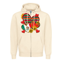 Sandshell Mexican Hearts Zipper Hoodie - texasbilliewilder