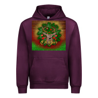 Mauve Wine oh deer Urban Hoodie - BundleAndBundleShop