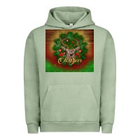 Pigment Oil Green oh deer Urban Hoodie - BundleAndBundleShop