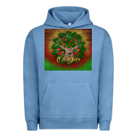 Pigment Pebble Blue oh deer Urban Hoodie - BundleAndBundleShop