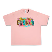 Salmon you are enough Urban Heavy Tee - NancyCooperArtShop