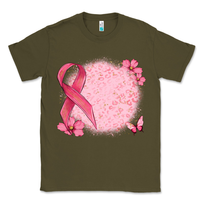 Customized Breast Cancer Ribbon And Background Classic Tee by MaliasSmallBusiness | Teevron