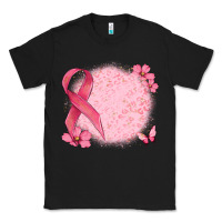 Black customized breast cancer ribbon and background Classic Tee - MaliasSmallBusiness