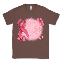 Chestnut customized breast cancer ribbon and background Classic Tee - MaliasSmallBusiness