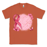 Copper customized breast cancer ribbon and background Classic Tee - MaliasSmallBusiness