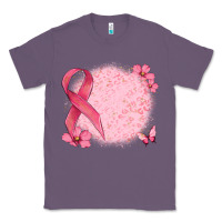 Lavender customized breast cancer ribbon and background Classic Tee - MaliasSmallBusiness