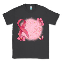 Smoke customized breast cancer ribbon and background Classic Tee - MaliasSmallBusiness