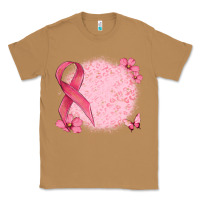 Toasted Coconut customized breast cancer ribbon and background Classic Tee - MaliasSmallBusiness