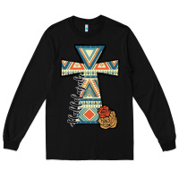 Black halleluljah aztec cross Long Sleeve Tee - JahusDesignShop