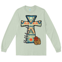 Matcha halleluljah aztec cross Long Sleeve Tee - JahusDesignShop