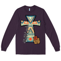 Plum halleluljah aztec cross Long Sleeve Tee - JahusDesignShop