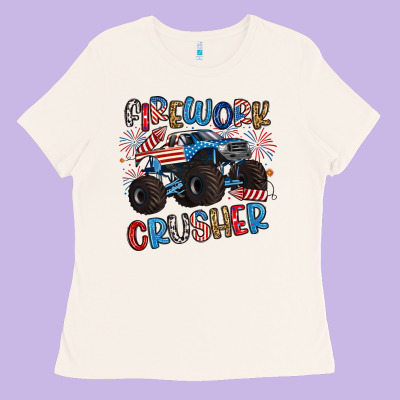 Firework Crusher Ladies Tee Designed By Artiststas