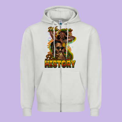 We Are Black History Zipper Hoodie Designed By Nancycooperartshop