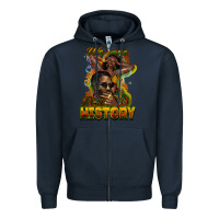 Navy we are black history Zipper Hoodie - NancyCooperArtShop