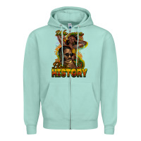 Seafoam we are black history Zipper Hoodie - NancyCooperArtShop