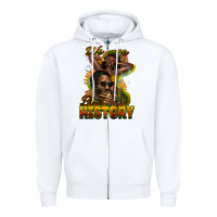 White we are black history Zipper Hoodie - NancyCooperArtShop