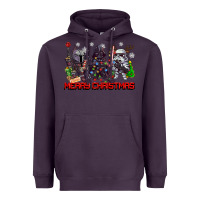 Plum merry christmas gnomies Heavyweight Hoodie - CowGirlArtShop