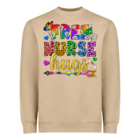 Mushroom Free Nurse Hugs Pride LGBTQ+ Heavyweight Sweatshirt - BundleAndBundleShop