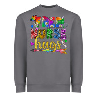 Storm Free Nurse Hugs Pride LGBTQ+ Heavyweight Sweatshirt - BundleAndBundleShop