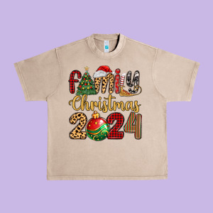 Family Christmas 2024 Urban Heavy Tee Designed By Maliassmallbusiness