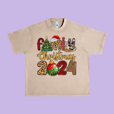 Family Christmas 2024 Urban Heavy Tee Designed By Maliassmallbusiness
