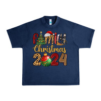 Navy family christmas 2024 Urban Heavy Tee - MaliasSmallBusiness