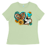 Matcha western leopard pride  hearts Ladies Tee - AdoDesignShop