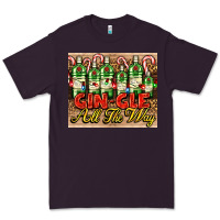 Plum GIN GLE Christmas gin bottles Premium Tee - AdoDesignShop