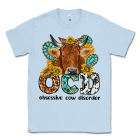 Dusty Blue obsessive cow disorder Classic Tee - NancyCooperArtShop