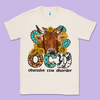 Obsessive Cow Disorder Classic Tee Designed By Nancycooperartshop