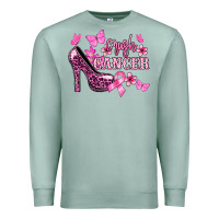 Seafoam Crush Cancer with high heels Cancer Awareness Premium Sweatshirt - HowdyJamesFarm