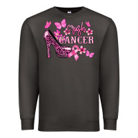 Smoke Crush Cancer with high heels Cancer Awareness Premium Sweatshirt - HowdyJamesFarm