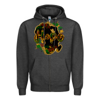 Charcoal Heather hope black history Zipper Hoodie - NancyCooperArtShop
