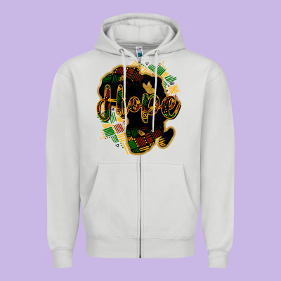 Hope Black History Zipper Hoodie Designed By Nancycooperartshop