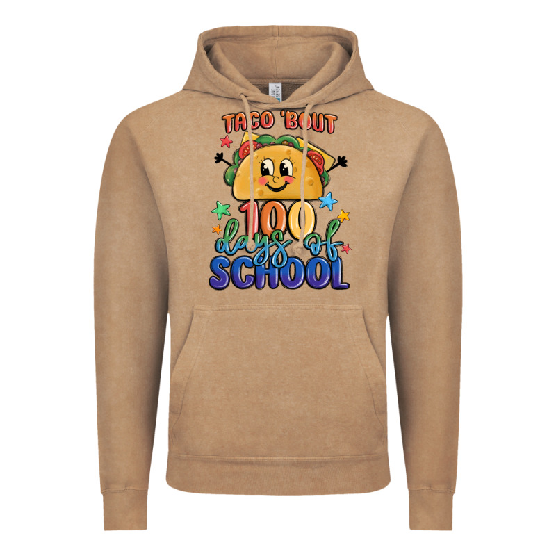 Taco Bout 100 Days Of School Vintage Hoodie by MaliasSmallBusiness | Teevron