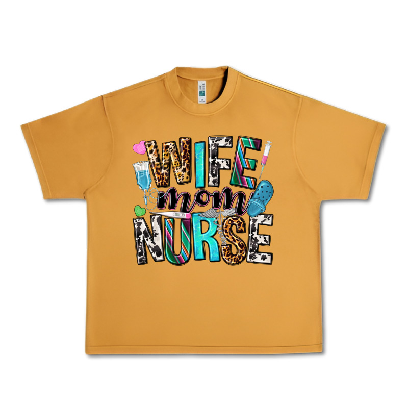 Wife Mom Nurse Urban Heavy Tee by NancyCooperArtShop | Teevron