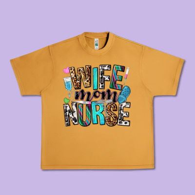 Wife Mom Nurse Urban Heavy Tee Designed By Nancycooperartshop