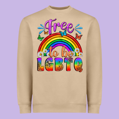 Western Free To Be Lgbtq Heavyweight Sweatshirt Designed By Bundleandbundleshop