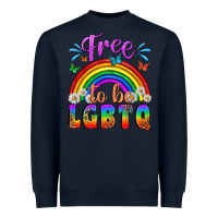 Navy Western Free To Be Lgbtq Heavyweight Sweatshirt - BundleAndBundleShop