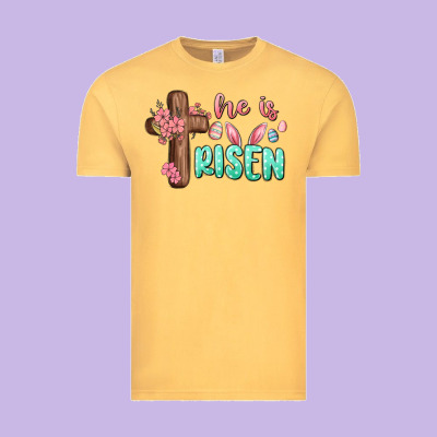 He Is Risen Vintage Tee Designed By Maliassmallbusiness