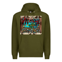 Army Green merry christmas cross tumbler Premium Hoodie - JahusDesignShop