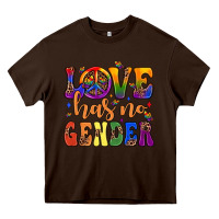 Chocolate Brown love has no gender Heavy Core Tee - JahusDesignShop