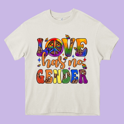 Love Has No Gender Heavy Core Tee Designed By Jahusdesignshop