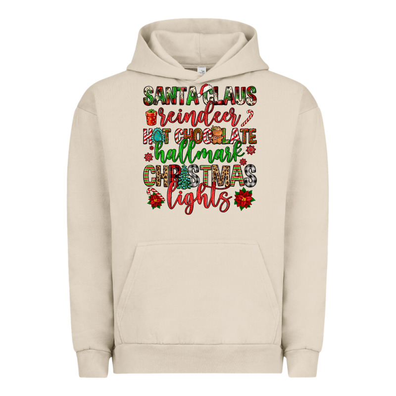 Santa Claus Reindeer Hallmark Hot Chocolate Christ Urban Hoodie by FaDigitalArtStudio | Teevron