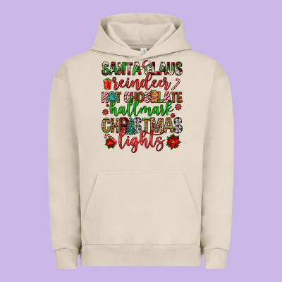 Santa Claus Reindeer Hallmark Hot Chocolate Christ Urban Hoodie Designed By Fadigitalartstudio