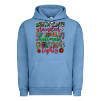 Pigment Pebble Blue santa claus reindeer hallmark hot chocolate christ Urban Hoodie - FaDigitalArtStudio