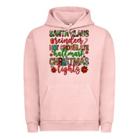 Pigment Salmon santa claus reindeer hallmark hot chocolate christ Urban Hoodie - FaDigitalArtStudio