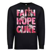 Black faith hope cure breast cancer Premium Sweatshirt - CowGirlArtShop