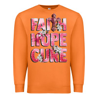 Faith Hope Cure Breast Cancer Premium Sweatshirt | Teevron