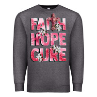 Charcoal Heather faith hope cure breast cancer Premium Sweatshirt - CowGirlArtShop